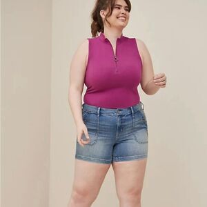 🎆New Torrid Plus Size Foxy Zip Up Tank 3X